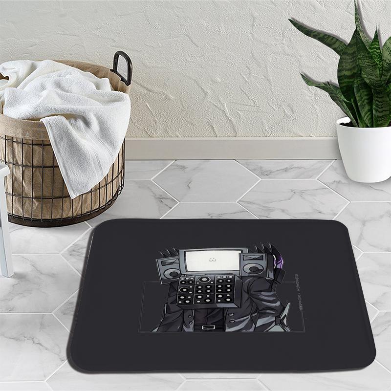 Skibidi Toilet Door Mat Speakerman Camera Man Soft Tufted Bedroom Bedside Carpet Home Decoration Area Rug Cartoon Kitchen Bath Mat