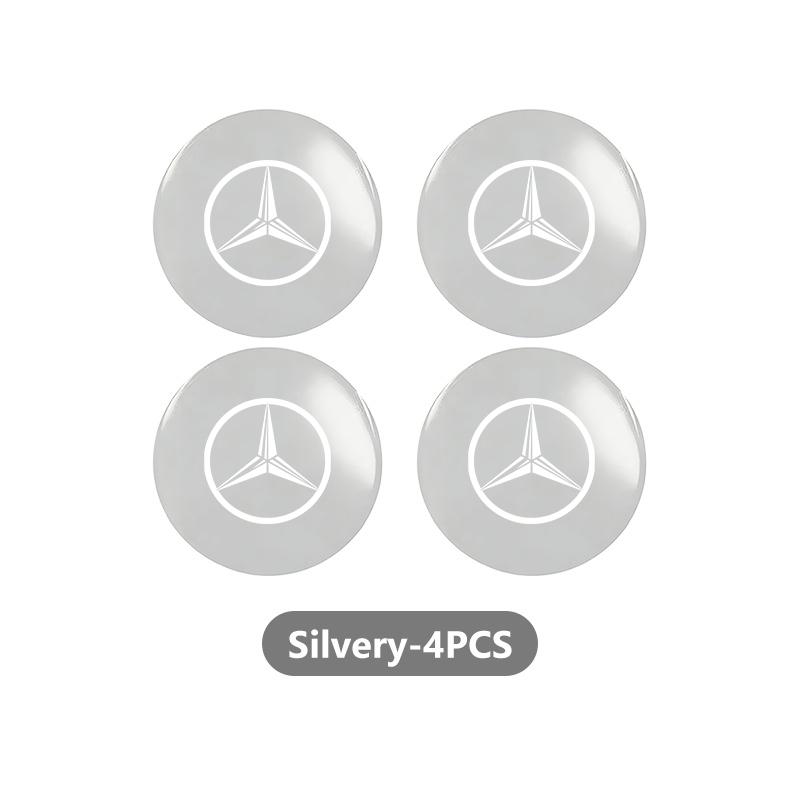 4pc 56mm Car Logo Wheel Center Sticker Emblem Rim Caps Hub Accessories For Benz Exclusive AMG W124 W203 W204 SPRINTER V CLASS FI1
