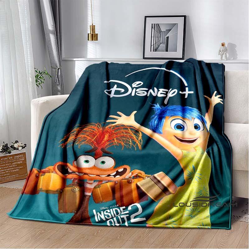 The Inside Out 2 Cartoon-themed Cute Printed Blanket Is A Warm and Cozy Gift Suitable for Both Adults and Children.