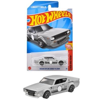 Hot Wheels Basic Car Nissan Skyline LBWK игрушечная мини-машинка для детей от 3 лет и старше серая HXR13 2000GT-R
