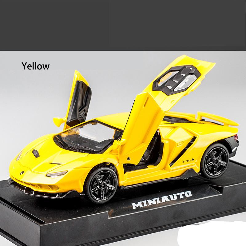 1:32 Lamborghini LP770, модель автомобиля, игрушка, со звуком и светом, откатной автомобиль, игрушки из цинкового сплава для детей, подарок для мальчиков и девочек