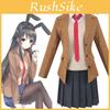 Премиальный костюм для косплея Seishun Buta Yarou Wa Bunny Girl Sakurajima Mai Полный комплект наряда для захватывающих вечеринок и мероприятий