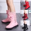 Children Infant Kids Baby Girls Winter Warm Bowknot Lace Snow High Boots Shoes