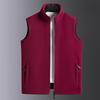 Флисовый жилет, пальто с воротником-стойкой, без рукавов, с бархатным внутренним слоем, застежкой-молнией, карманами, теплоизоляционный жилет