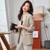 Chic and Comfy Spring Women's Casual Style Suit Jacket In Khaki