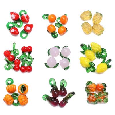 Хрустальные стеклянные бусины фрукты овощи свободные бусины-разделители для изготовления ювелирных изделий DIY браслет ожерелье