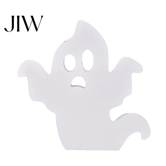 Ghost Photo Prop for Party Cute Halloween Wooden Table Sign, Spooky White Standing Handmade Craft Block Sign Holiday Tiered Tray Centerpiece,