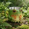 Creative Frog Floral Pattern Mug Anti Slip Cartoon Water Cup Milk Container School/Office