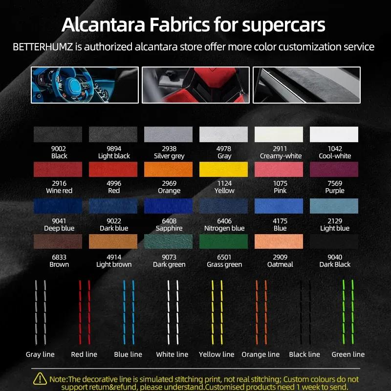Betterhumz For Tesla Model Y Juniper Model 3 Highland Made of Alcantara Door Pillar Anti-collision Trim Sticker Car Accessories