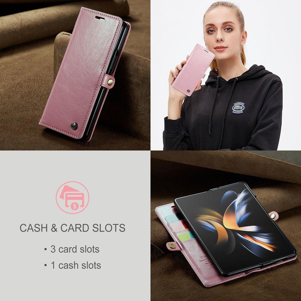 Кожаный чехол-кошелек в стиле ретро для Samsung Galaxy Z Fold 4 3 5 GZ Flip 3 4 5, роскошный магнитный держатель для карт, универсальный защитный чехол-бумажник для телефона