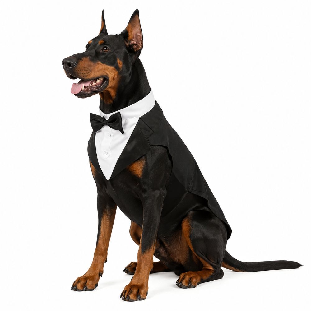Cool Funny Dog Tuxedo Jacket Four Seasons Pet Clothes Dog Business Suit Vest Set For Pet S To 2XL