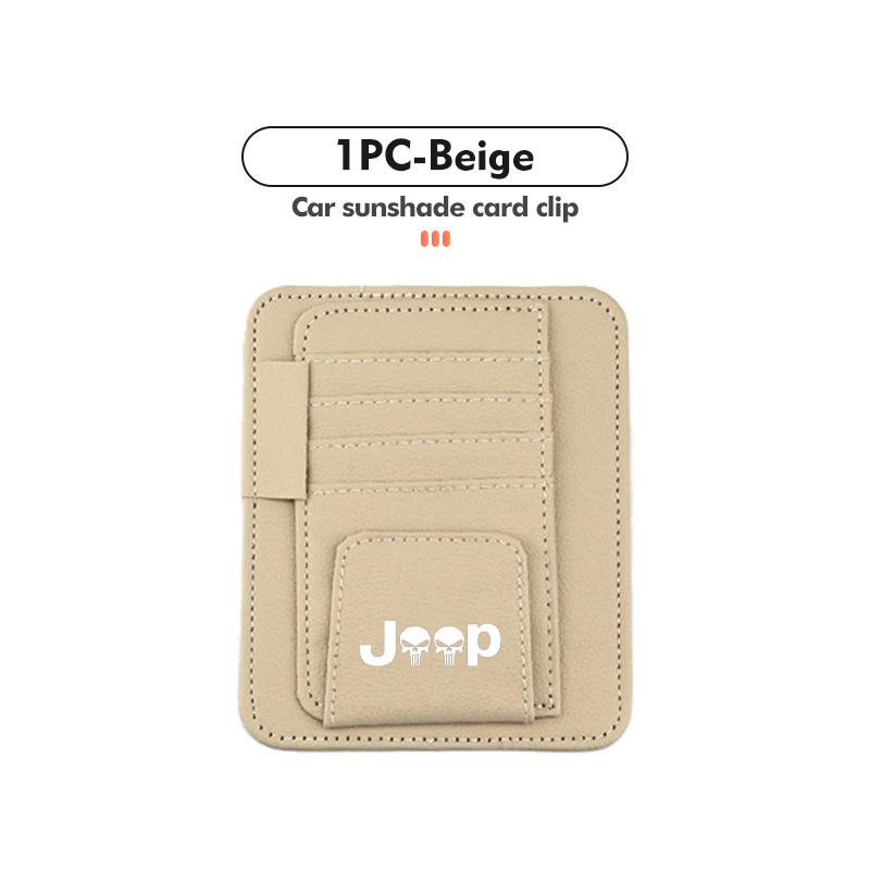 JOT2 Car Sun Visor Organizer Multi-Pocket Card Glasses Storage Holder for Jeep CHEROKEE LIBERTY COMPASS PATRIOT car accessories