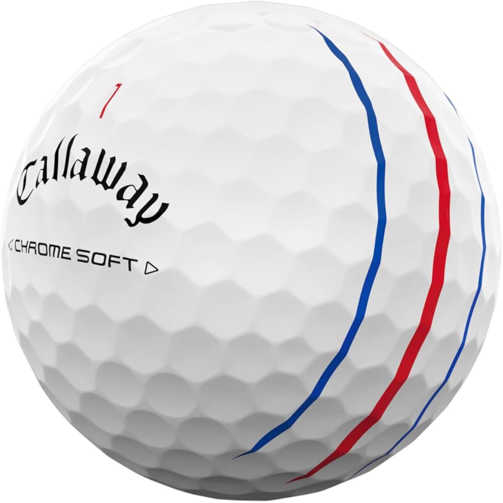 Мячи для гольфа Callaway Chrome Soft Triple Track, 12 шт., 3-составная конструкция, Белый