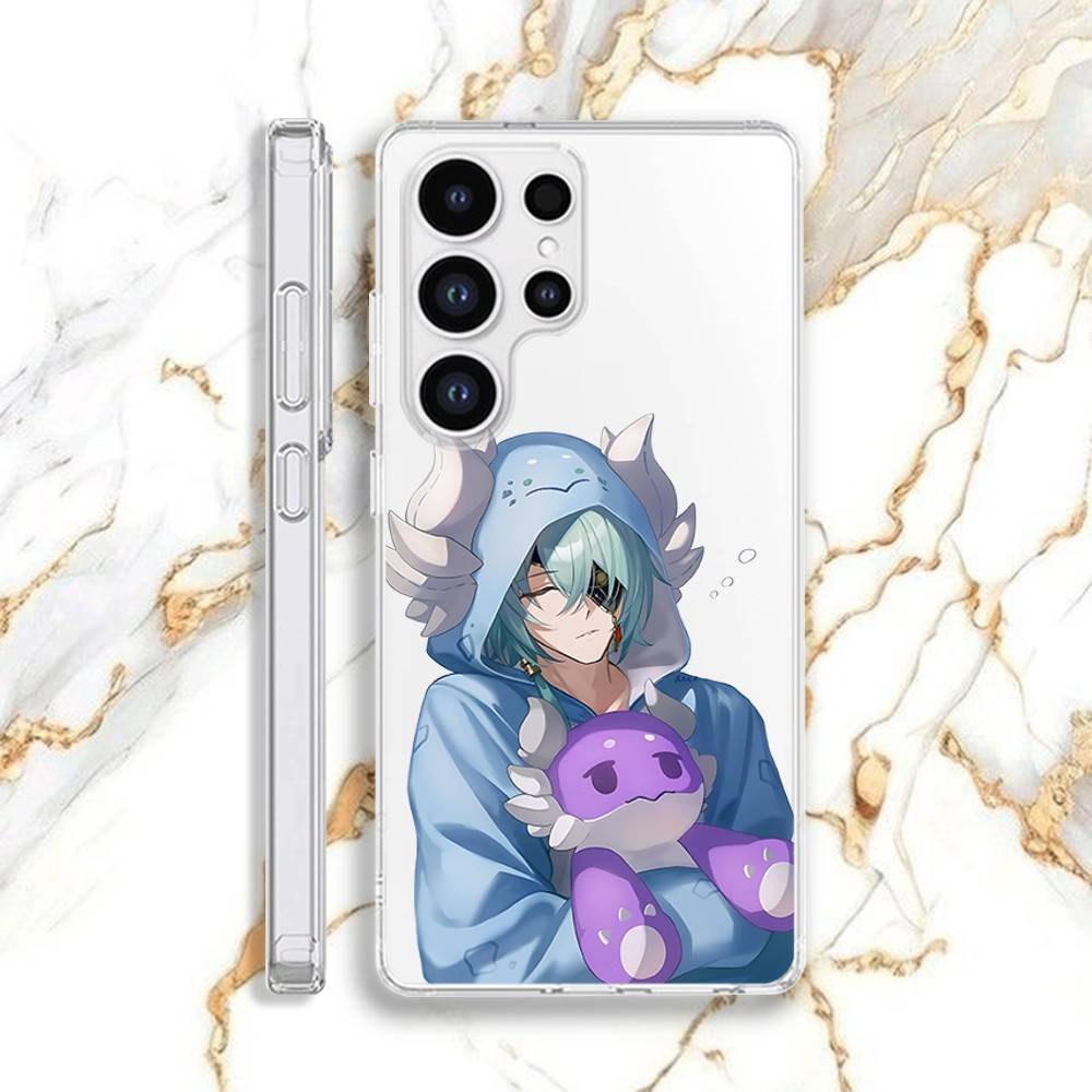 Чехол для телефона Anaxa Honkai для Samsung S30,23,21,22,20, FE lite,S10,9,8,7 PIus Note20ultra Мягкий Прозрачный