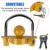 Adjustable Universal Trailer Coupler Hitch Lock U-Shape Caravan Accessories Tow Ball Security Anti-Theft Heavy-Duty