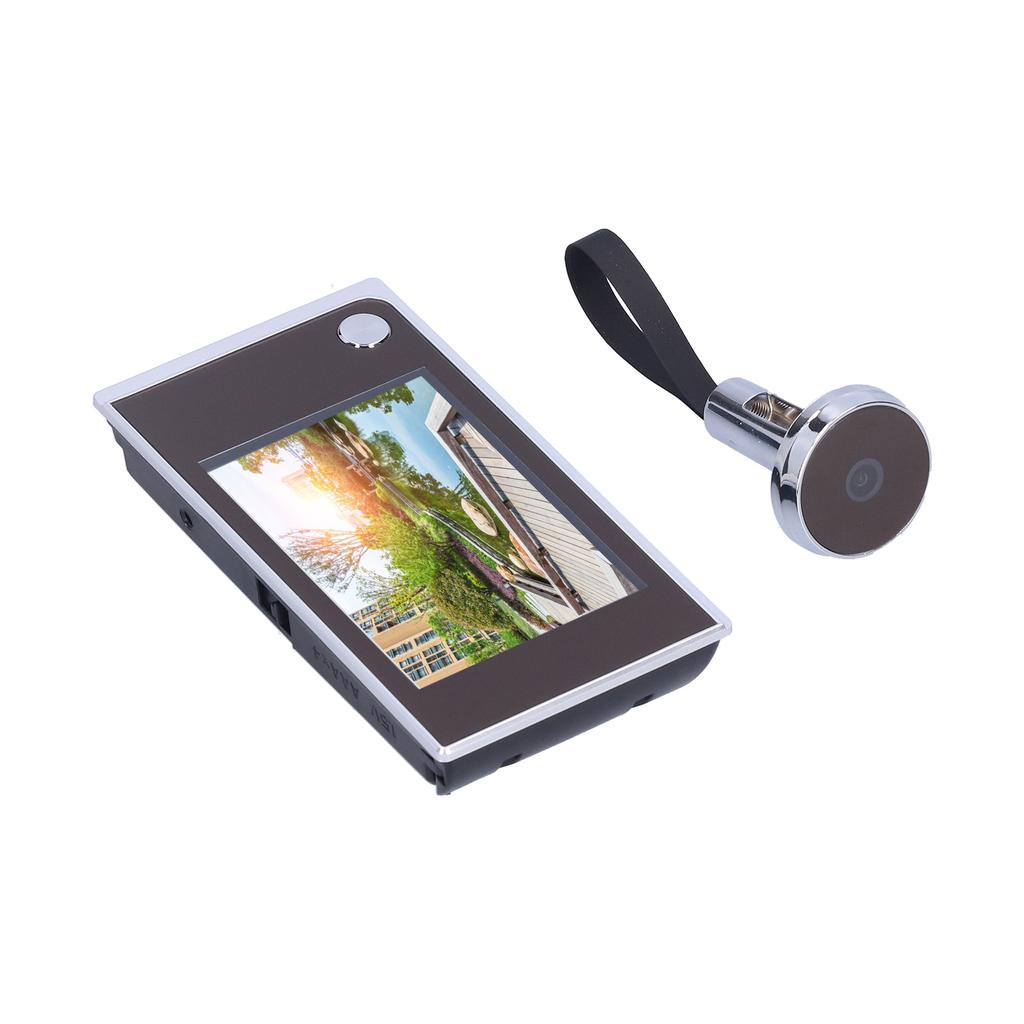 3,5-дюймовый ЖК-экран Цифровой глазок для двери Угол обзора 120 градусов Электрический видеодомофон Серебристый