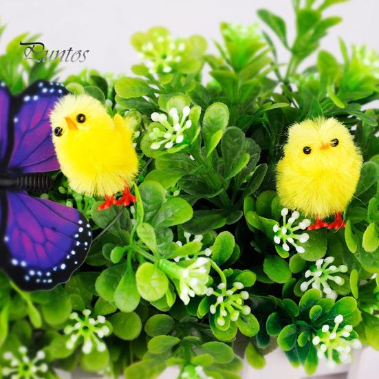 Пасхальный плюшевый цыпленок Желтый пушистый цыпленок Украшение Плюшевая игрушка Пасхальный цыпленок для детей Сделай сам Украшения для пасхальных яиц Наполнители для пасхальных корзин