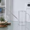 Garden Watering Can Steel Spout Transparent Body with Long Stainless Non-Slip Handle Watering