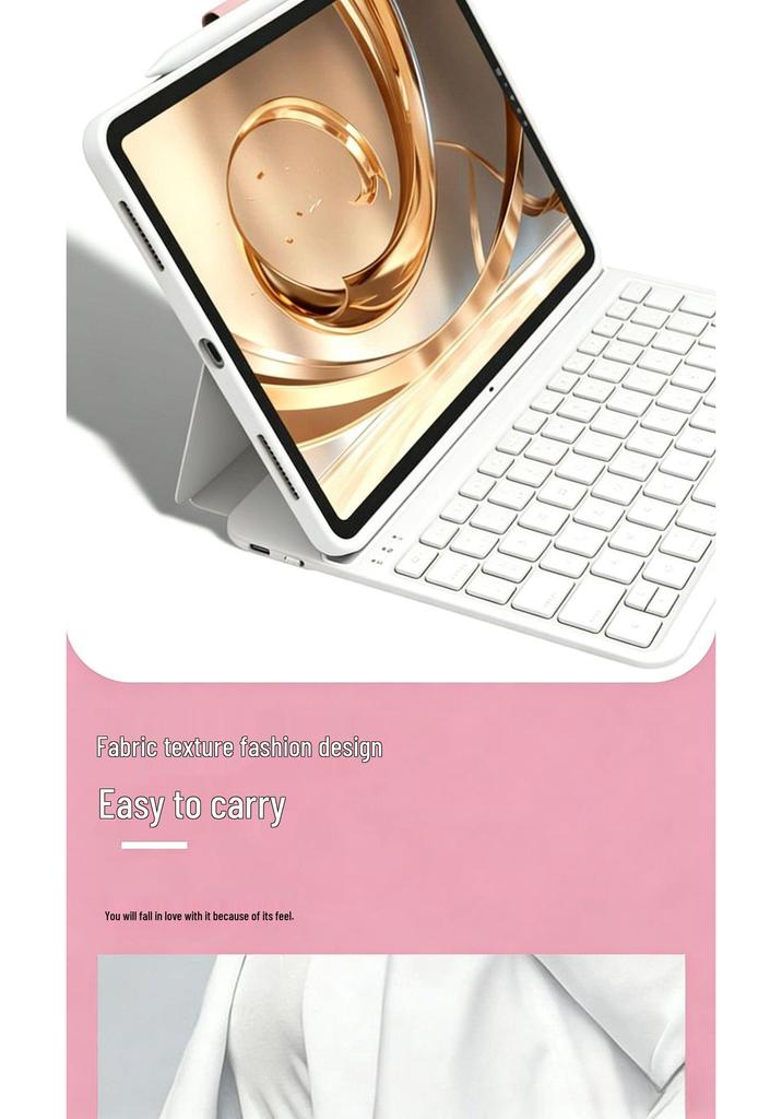 Чехол-клавиатура Bluetooth для iPad 11-го поколения с отсеком для стилуса для 10-го поколения, Ультратонкий, Бесшумное беспроводное соединение для Air7.