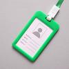 Portable Colorful Employee Plastic ID Card Holder Name Tag Lanyard Neck Strap