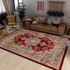 Retro Red Persian Rug Soft Non Slip Washable Carpet For Bedroom Living Room Bathroom Floor Mat