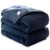 Transparan Imabari Towel Bath Towel Set of Softly Made In Japan 2, Soft, Absorbent, Quick-Drying, Lightweight, Thick, 100% Cotton, Twisted, (Navy)