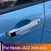 Крышка боковой дверной ручки для Honda JAZZ Chrome Handles Bowl Trim Exterior Accessories Car