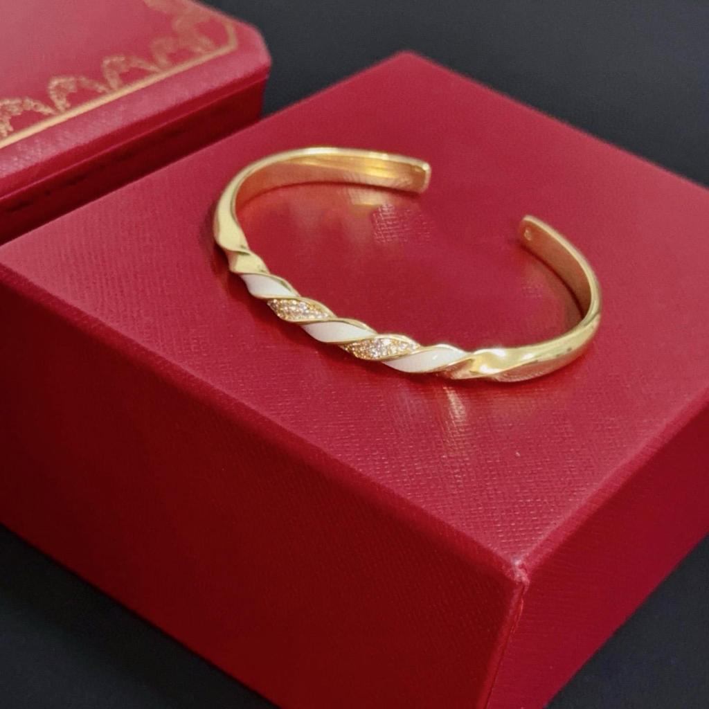 Открытый вращающийся браслет высокого качества, микро-инкрустация V, покрытие из 18-каратного золота, унисекс, подарок для девушки