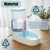 kathson Gravity Dog Water Dispenser Automatic Cat Drinking Water Station 1 Gallon Large Capacity Puppy Water Bowl for Small and Medium Dogs Cats Blue