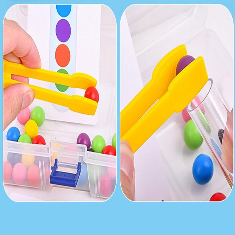 Clip Beads Test Tube Toy Children Logic Concentration Fine Motor Training Game Montessori Teaching Aids Educational Toy for Kids