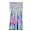 Colored Stainless Steel Volume Eyelash Tweezers Eyelash Extension Supplier Private Logo Lash Tools