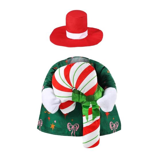 Рождественский наряд для гуся на крыльцо, платье для газонного гуся со шляпой в виде рождественской елки, праздничный костюм гуся