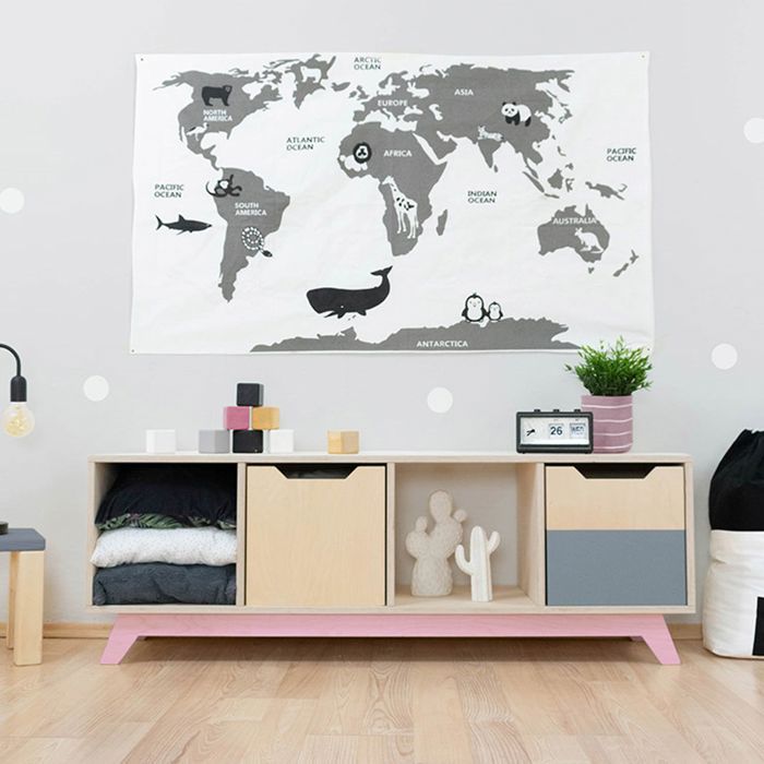 NABOSKY Pink Storage Unit 1x4