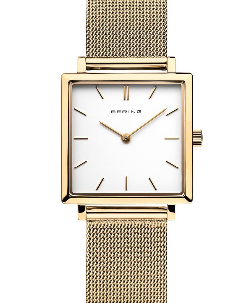 BERING Scandinavian Danish Simple Durable Sapphire Stainless Steel Mesh [Authorized Import] Women's Watch, Design, Wristwatch, Crystal, Strap, Gold,