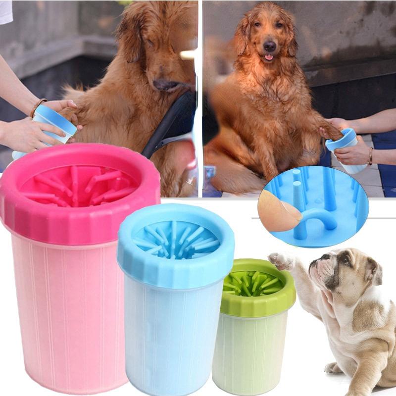 Чашка для чистки лап собаки, кошки, портативная мойка для ног домашних животных, мягкий силиконовый инструмент для мытья ног, чашка для чистки грязных лап щенка, котенка