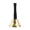 Handheld Party Alarm Wooden Handle Metal Christmas Decor Hand Bell Dinner Ring Call Service
