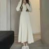 2023 Women's Gentle Style Long-Sleeve Knitted Sweater Dress