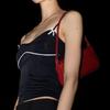 Home Red Baguette Underarm Bag Autumn New Product Stylish Simple Commuter Flip Retro Shoulder Bag
