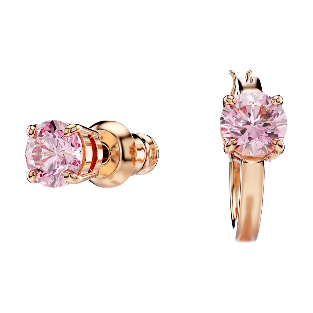 Swarovski Connexus Асимметричные серьги с кубическим цирконием Женские серьги Розовые 5691181