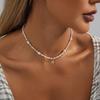 Creative Star Shaped Irregular Imitation Pearl Necklace For Women Stylish Jewelry