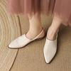 Fashion 2025 New Office Ladies Casual Women Sandals Concise Spring Summer Pointed Toe High Heel Genuine Leather Slingbacks Shoes Woman
