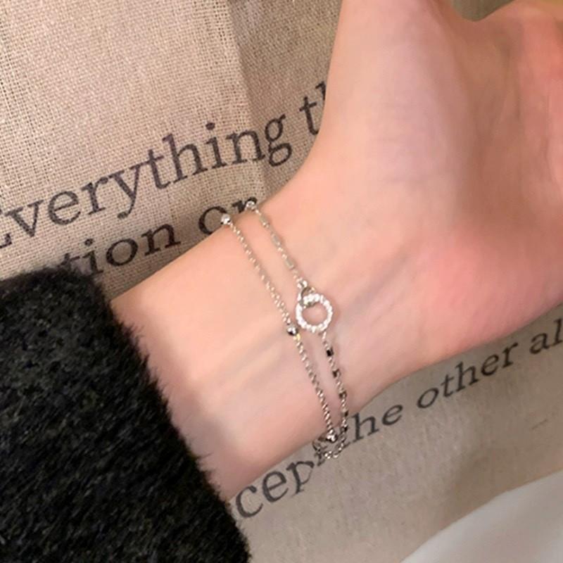 Delicate Geometric Doublelayer Bracelet For Women 2023 Light Design Luxury