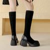 Over-knee Boots Women's 2025 Autumn and Winter New High Boots Elastic Boots Women's Shoes Knight Boots Thick Leg Heel Boots