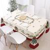 Прямоугольная скатерть с рождественским падубом, декор праздничного стола, зимний рождественский праздник, скатерть для кухни и столовой, рождественские украшения