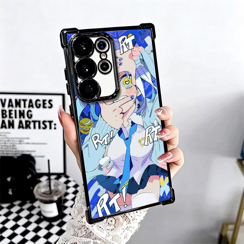 Аниме Кавайная Девушка Ins Стиль Покрытие Чехол для Телефона Для Samsung Galaxy S24 S25 FE S26 Edge S23 Ultra S22 S21 Plus S20 Противоударный Airaba