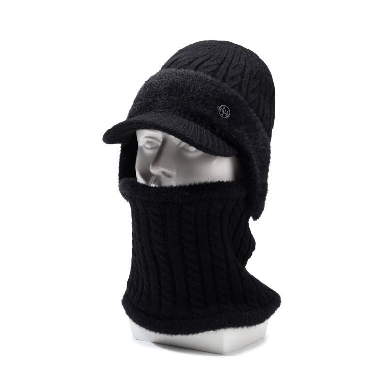 Шапка для старика, мужская зимняя теплая вязаная шерстяная шапка для пожилых отцов, зимняя бархатная шапка-ушанка