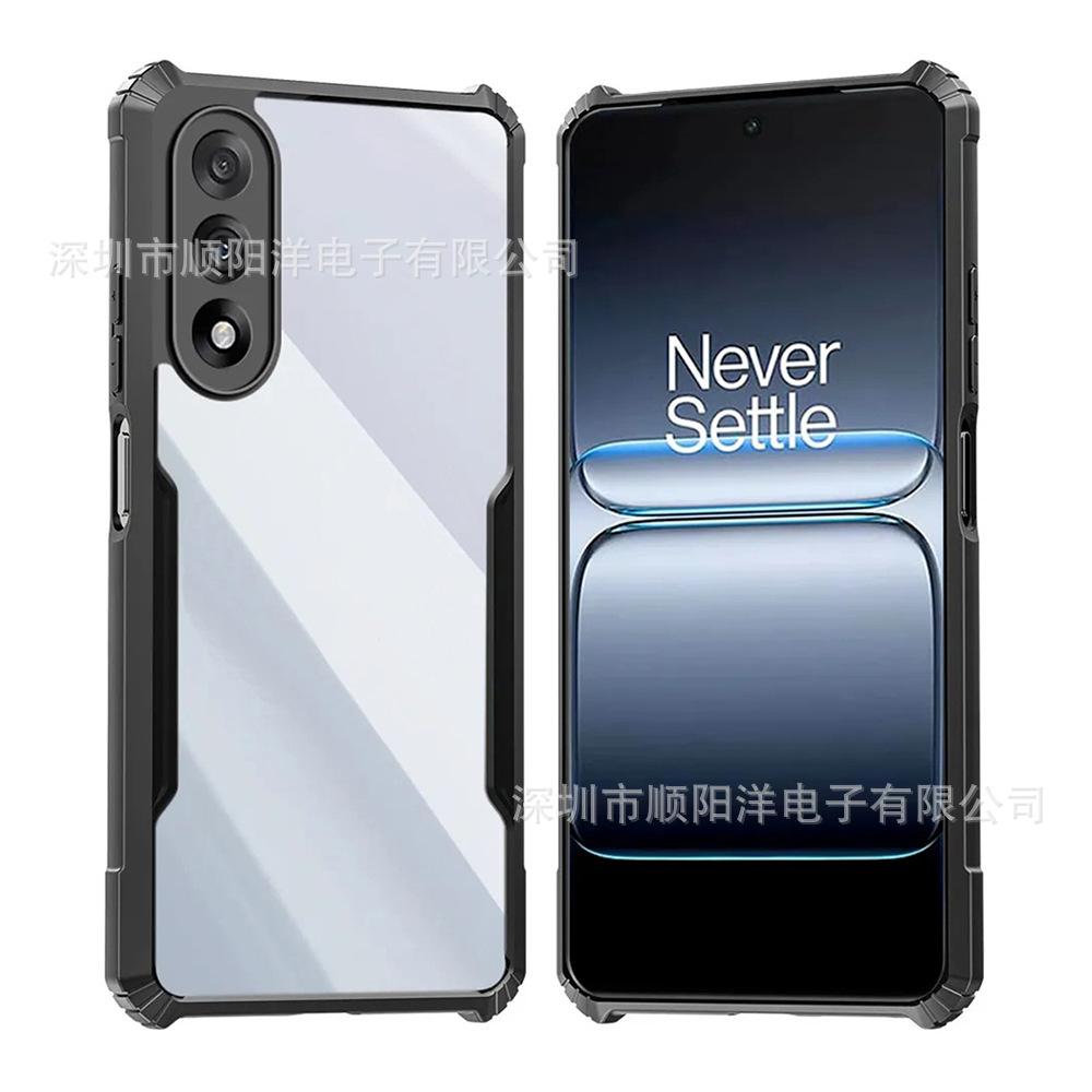Применимо к чехлу для мобильного телефона OnePlus 1 + Nord 5 4 3 2 2T, прозрачный акриловый чехол с мягкой рамкой, защищающий от падений по углам