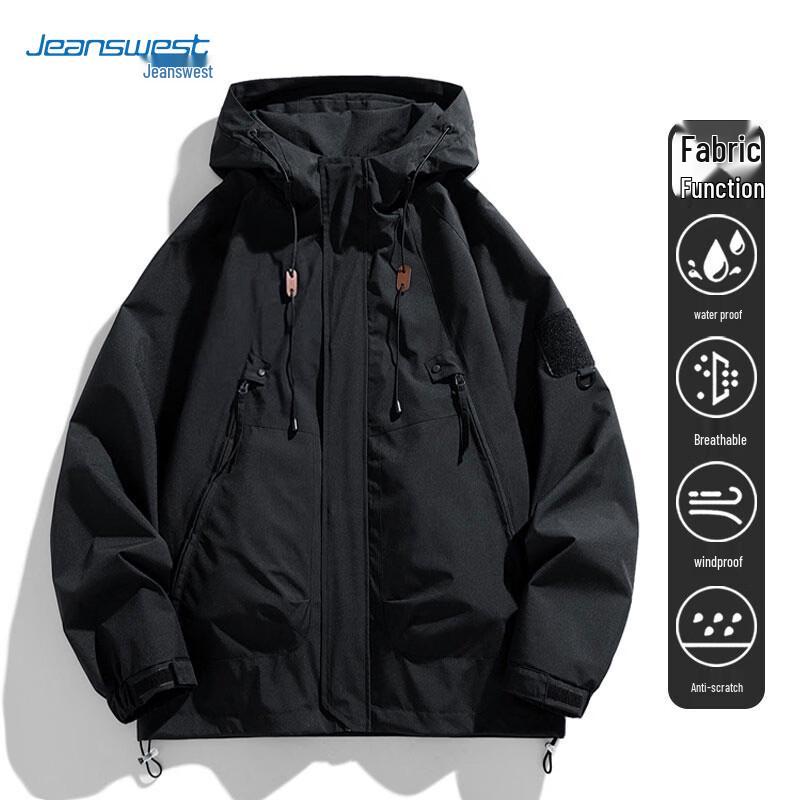 Jeanswest Men's Hooded Outdoor Windbreaker