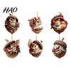 Elegant Holiday Decor Forest Animal Acorn Hanging Ornament, 2D Acrylic Flat Printed Tree Seasonal Ornaments for Christmas, Woodland Creature Pendant,