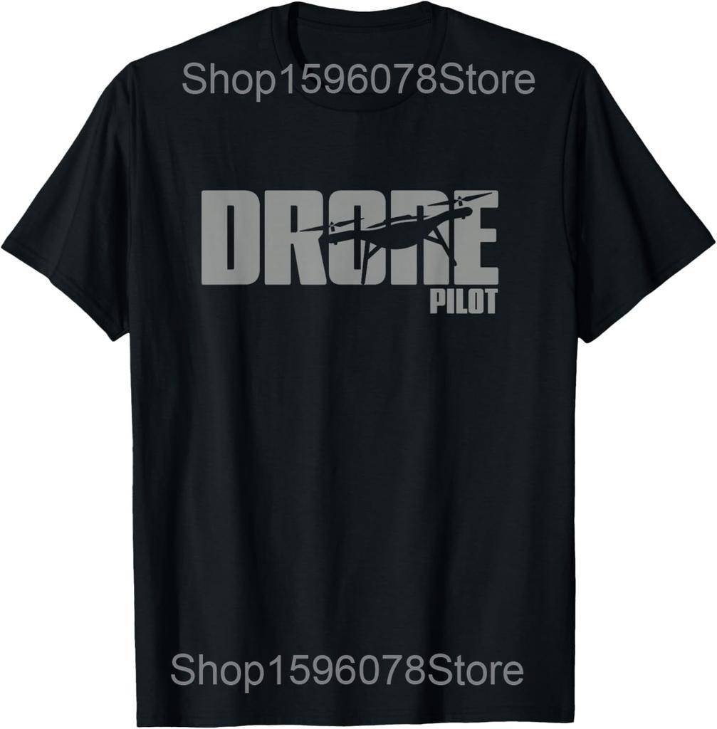 Funny Drone Pilot Design For Men Women Drone Operator T Shirts Streetwear Tee Shirt Short Sleeve Unisex Loose Clothing